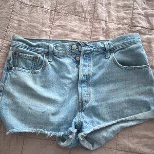 Levi's Light Blue Jean Shorts for Women